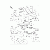 Схема узла: Выхлопная система (s) для Kawasaki VN1700 VN1700 Voyager ABS