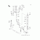 Схема узла: Задний тормозной цилиндр для Kawasaki VN1600 Vulcan 1600 Mean Streak