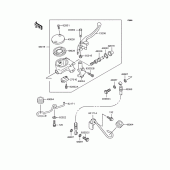 Схема вузла: Передній гальмівний циліндр для Kawasaki VN250 Eliminator 250V