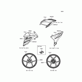 Схема вузла: Decals(Ebony) для Kawasaki ZR800 Z800
