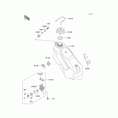 Схема узла: Топливный бак для Kawasaki KX125