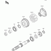 Схема вузла: Secondary shaft для Kawasaki ZR750 ZR-7