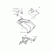 Схема вузла: Decals(White) для Kawasaki EX650 ER-6F ABS