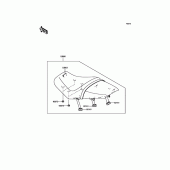 Схема узла: Сиденье для Kawasaki ZX1400 ZZR1400 ABS