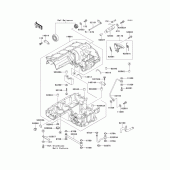 Схема вузла: Картер двигуна (1/2) для Kawasaki ZX1100 Ninja ZX-11