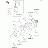 Схема вузла: Колінчастий вал для Kawasaki ZX600 Ninja ZX-6RR