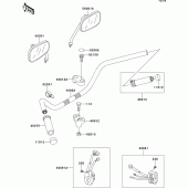 Схема узла: Руль & Пульт управления рулевой для Kawasaki VN1500 VN1500 Drifter