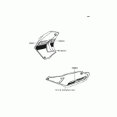 Схема вузла: Decals(Green)(White) для Kawasaki KL650 KLR650