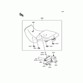 Схема вузла: Сидіння для Kawasaki KLZ1000 Versys 1000 LT