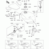 Схема узла: Топливный бак(1/2)(zx600-d3) для Kawasaki ZX600 ZZ-R600
