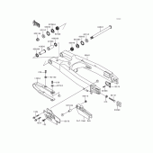 Схема вузла: Задній важіль (маятник) для Kawasaki KX250/ KX252 KX250