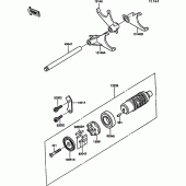 Схема узла: Change drum/shift fork для Kawasaki ZX900 GPZ900R