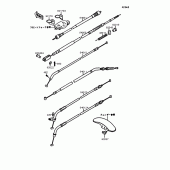 Схема вузла: Троси для Kawasaki EN400 Vulcan 400