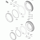 Схема узла: Шины для Kawasaki EL250 Eliminator 250