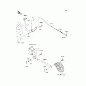 Схема узла: Лапка тормоза для Kawasaki KLX110 KLX110