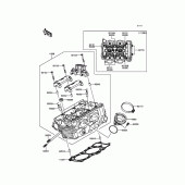 Схема вузла: Головка циліндра для Kawasaki EX650 ER-6F ABS
