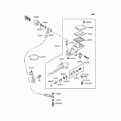 Схема вузла: Clutch master cylinder для Kawasaki ZR1100 Zephyr 1100RS