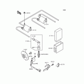 Схема вузла: Котушка запалювання для Kawasaki ZR750 Zephyr