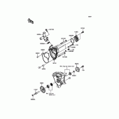 Схема вузла: Водяний насос Kawasaki KX250/ KX252 KX250F