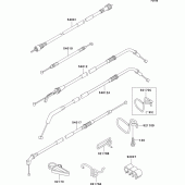 Схема вузла: Троси для Kawasaki ZX1100 ZZ-R1100