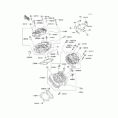 Схема вузла: Головка циліндра для Kawasaki VN1500 Vulcan 1500 Classic