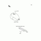 Схема вузла: Інформаційні наклейки для Kawasaki BJ250 Estrella