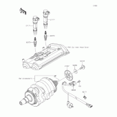 Схема узла: Катушка зажигания для Kawasaki EX400 Ninja 400R