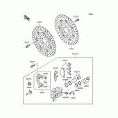 Схема вузла: Front Caliper (ZR400-C5) для Kawasaki ZR400 Zephyr
