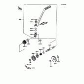 Схема вузла: Kickstarter mechanism для Kawasaki KMX125