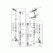 Схема узла: Вилка передней оси для Kawasaki ZX600 Ninja ZX-6R