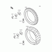 Схема узла: Колеса (Шины) для Kawasaki ZR750 ZR-7S