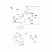 Схема узла: Задний тормоз для Kawasaki EX250 ZZR250