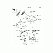 Схема узла: Заглушка сиденья (Опция) для Kawasaki ER650 Z650 ABS