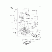 Схема вузла: Головка циліндра для Kawasaki KX450 KX450F