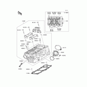 Схема вузла: Головка циліндра для Kawasaki KLE650 Versys 650 ABS