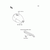 Схема вузла: Інформаційні наклейки для Kawasaki BJ250 Estrella Custom