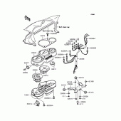 Схема узла: Панель приборов для Kawasaki ZR750 ZR-7S