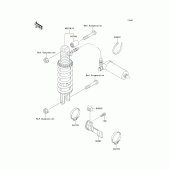 Схема узла: Амортизатор(ы) для Kawasaki ZX600 Ninja ZX-6R