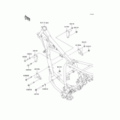 Схема вузла: Кріплення двигуна для Kawasaki KL250 KL250 Super Sherpa