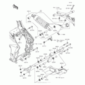 Схема вузла: Підвіска/задній амортизатор для Kawasaki KLZ1000 Versys 1000 LT