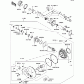 Схема вузла: Drive shaft/final gear(1/2) для Kawasaki VN1600 VN1600 Mean Streak