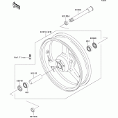 Схема вузла: Ступиця переднього колеса для Kawasaki ZR1000 Z1000