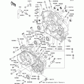 Схема узла: Картер двигателя (1/2) для Kawasaki VN1500 VN1500 Drifter