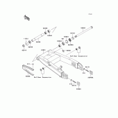 Схема узла: Задний рычаг (Маятник) для Kawasaki ZX600 Ninja ZX-6