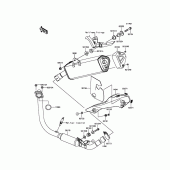 Схема вузла: Вихлопна система для Kawasaki BR250 Z250SL ABS