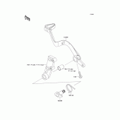 Схема вузла: Лапка гальма для Kawasaki KL650 KLR650