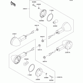 Схема вузла: Поворотники для Kawasaki ZR1100 Zephyr 1100RS