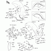 Схема вузла: Fenders(1/2) для Kawasaki VN800 Vulcan 800 Drifter