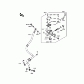 Схема вузла: Передній гальмівний циліндр Kawasaki BR250 Z250SL