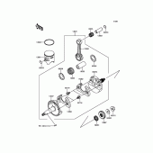 Схема вузла: Колінвал/поршень для Kawasaki KX85 KX85-II